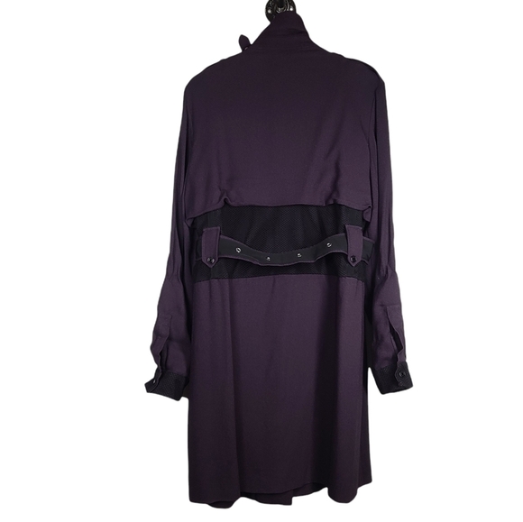 Georgine The Jane Trench Dress Deep Purple Sz 12 - Picture 10 of 15